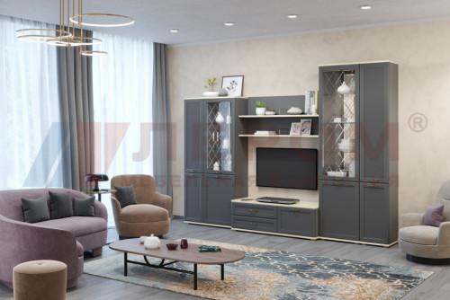 Гостиная Карина-24 серый Оникс После того, как вы сделаете заказ, мебель придет на московский склад в течении 10-12 рабочих дней