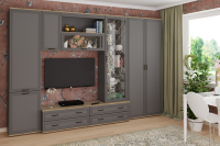 Гостиная Карина-16 с фасадом Серый Оникс