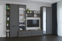 Гостиная Карина-20 с фасадом серый Оникс