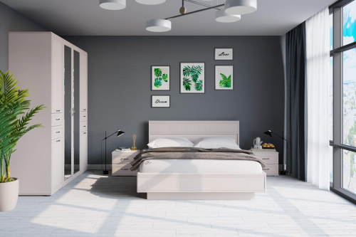 СК-1001 Готовый комплект для СПАЛЬНИ (кровать с подъемным механизмом) После того, как вы сделаете заказ, мебель придет на московский склад в течении 10-12 рабочих дней